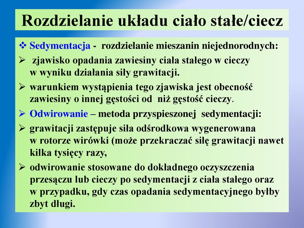 Metody Rozdzielania Mieszanin Ppt Pobierz